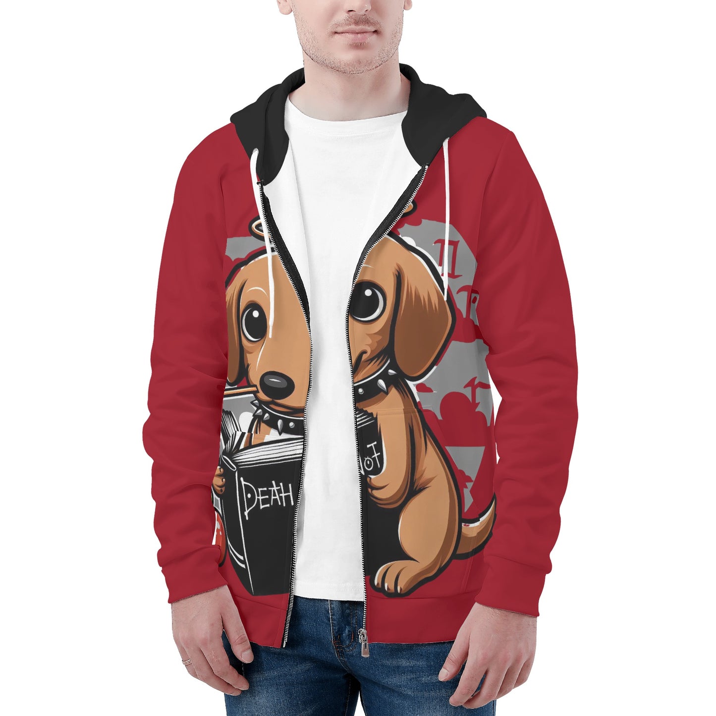 Joey - All Over Print Zip Up Hoodie