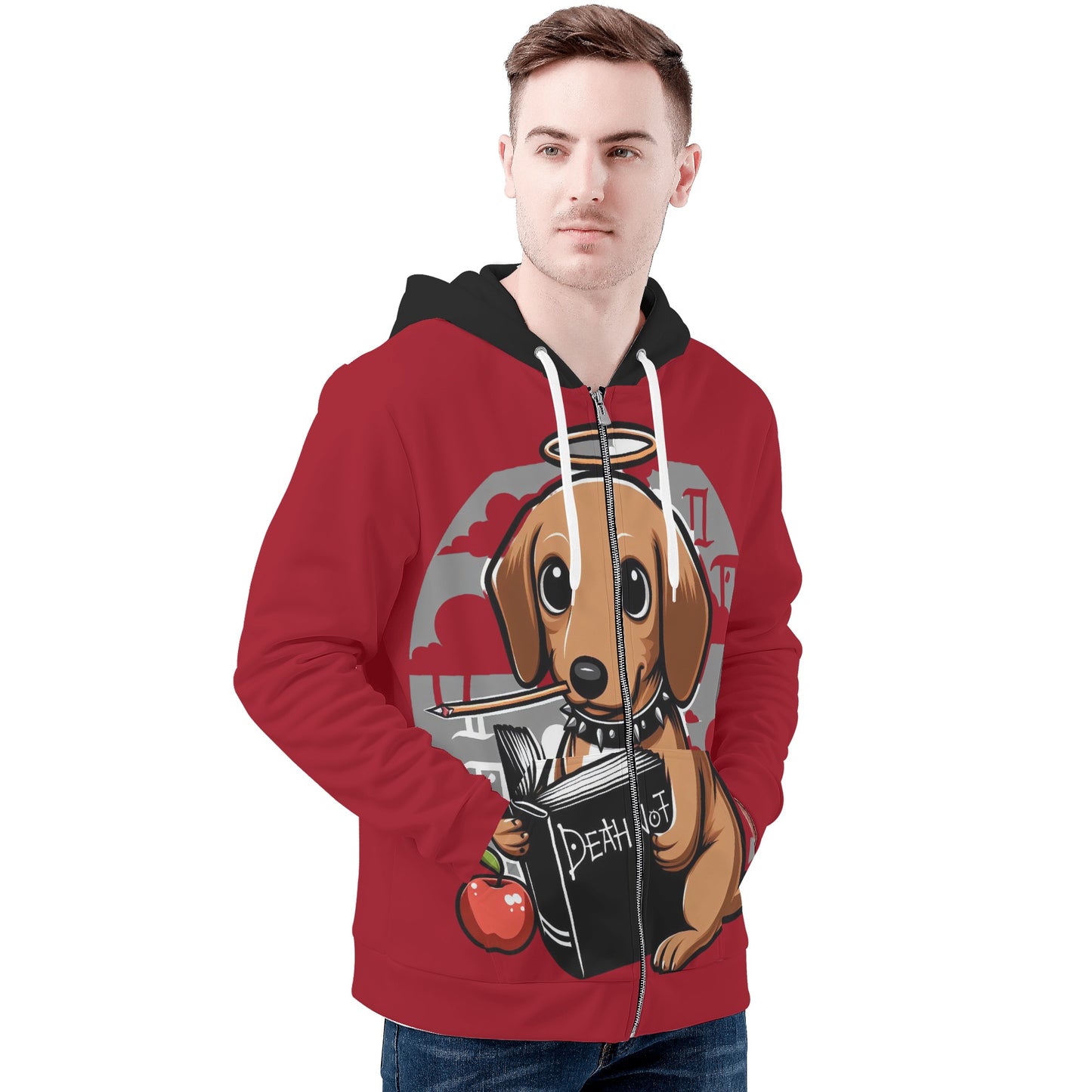 Joey - All Over Print Zip Up Hoodie