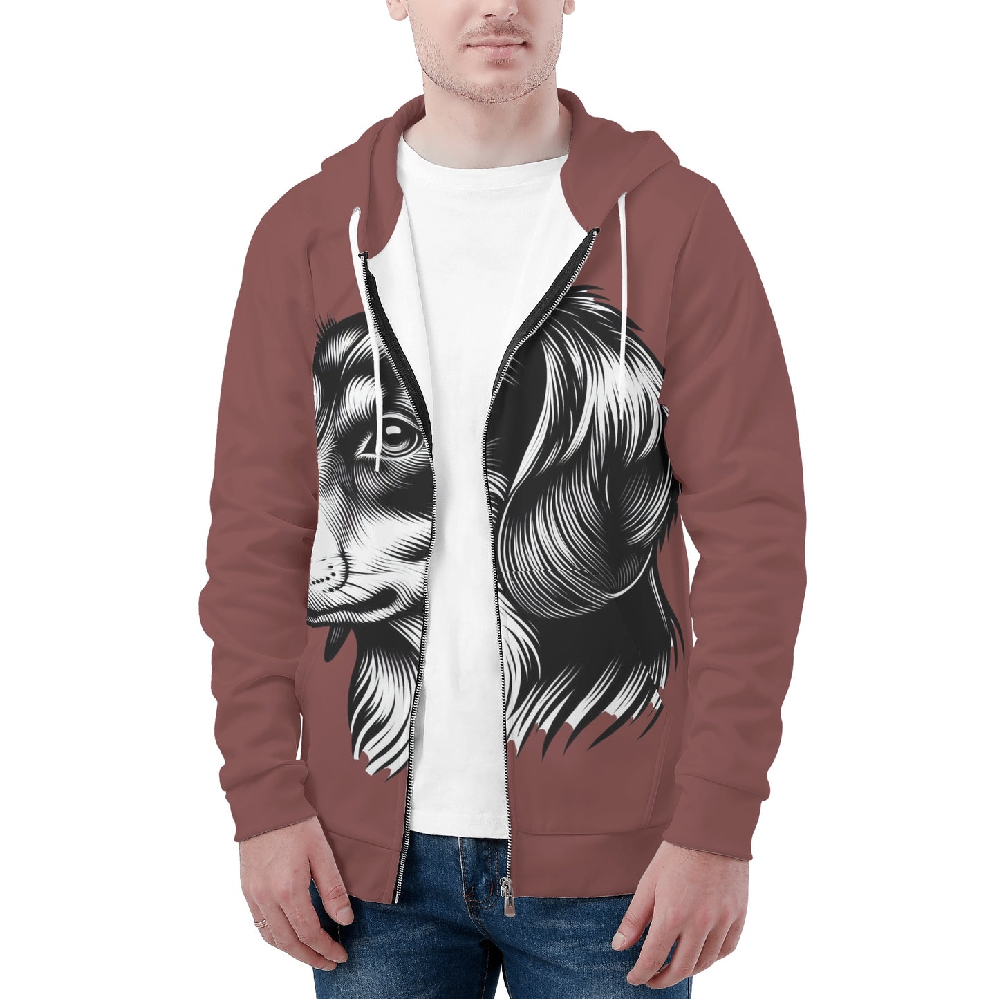 Lillian - All Over Print Zip Up Hoodie