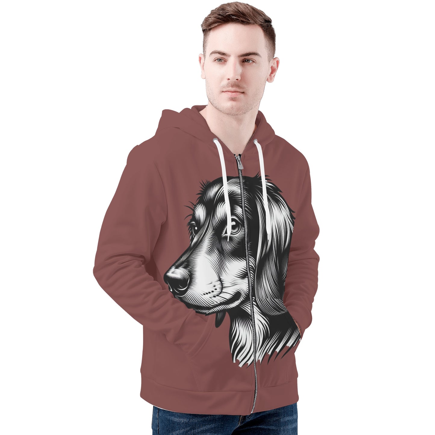 Lillian - All Over Print Zip Up Hoodie