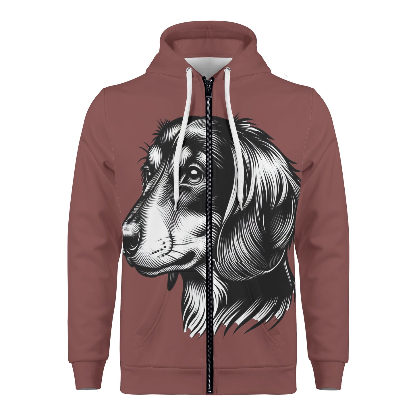 Lillian - All Over Print Zip Up Hoodie