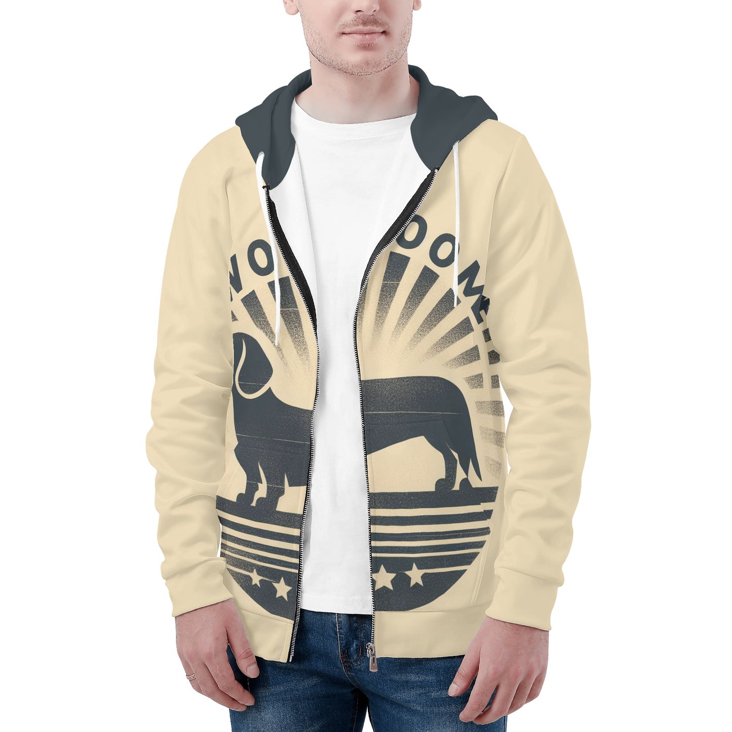 Fergus - All Over Print Zip Up Hoodie