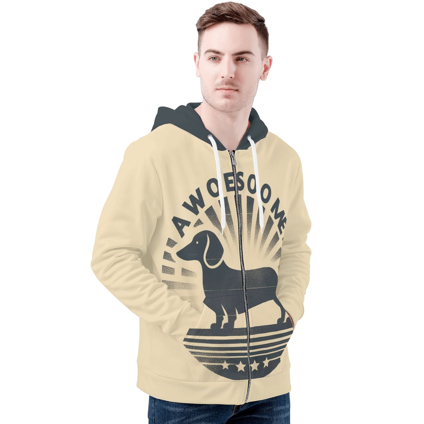 Fergus - All Over Print Zip Up Hoodie