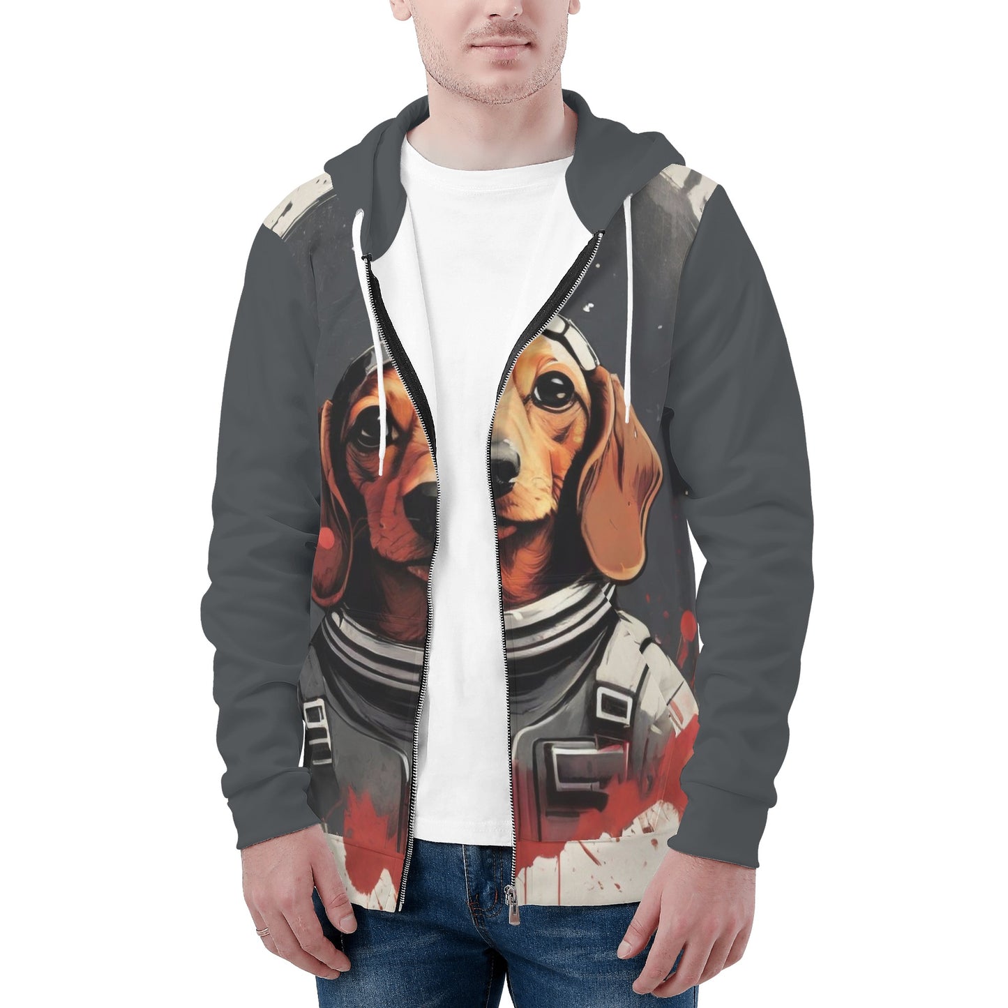 Linnet - All Over Print Zip Up Hoodie