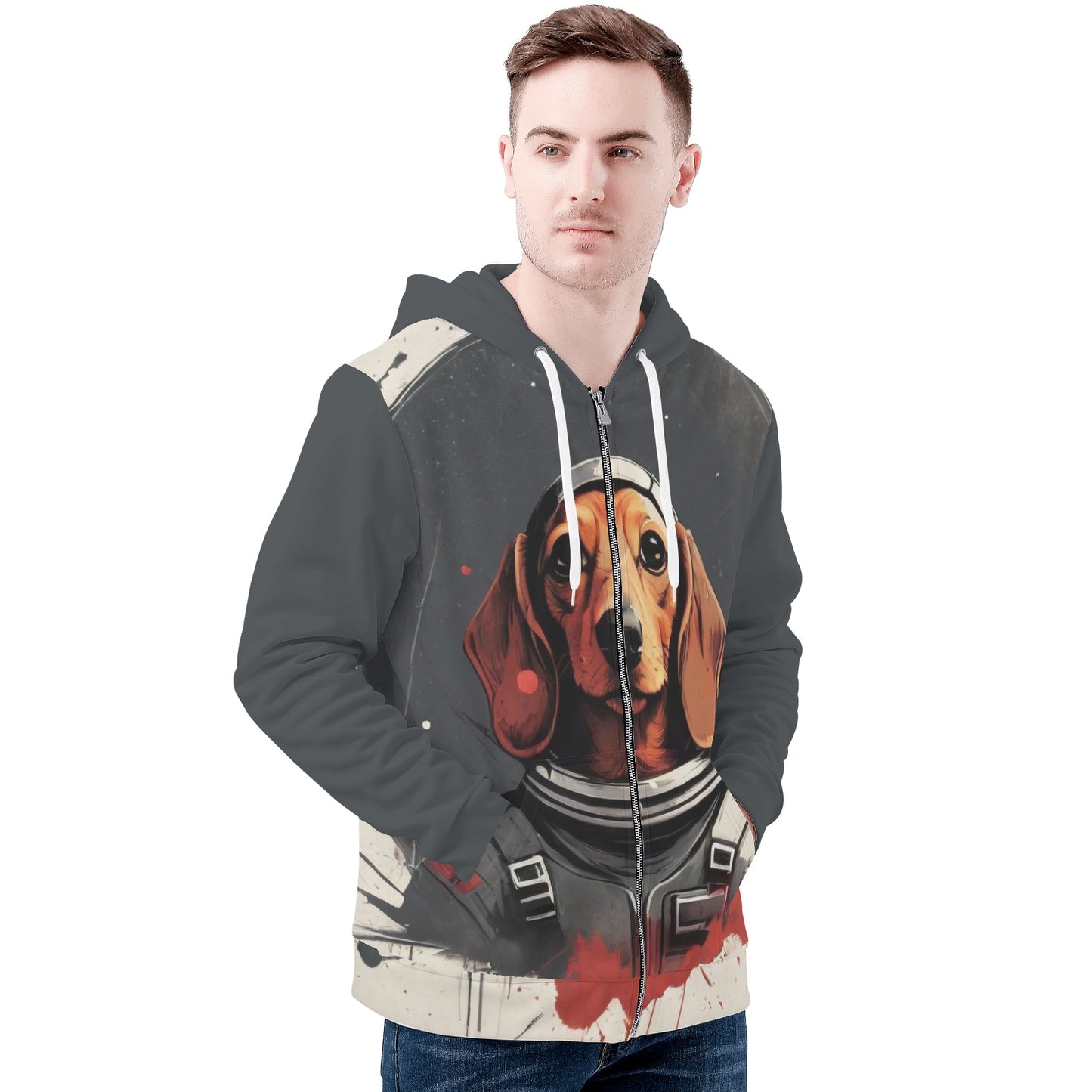 Linnet - All Over Print Zip Up Hoodie