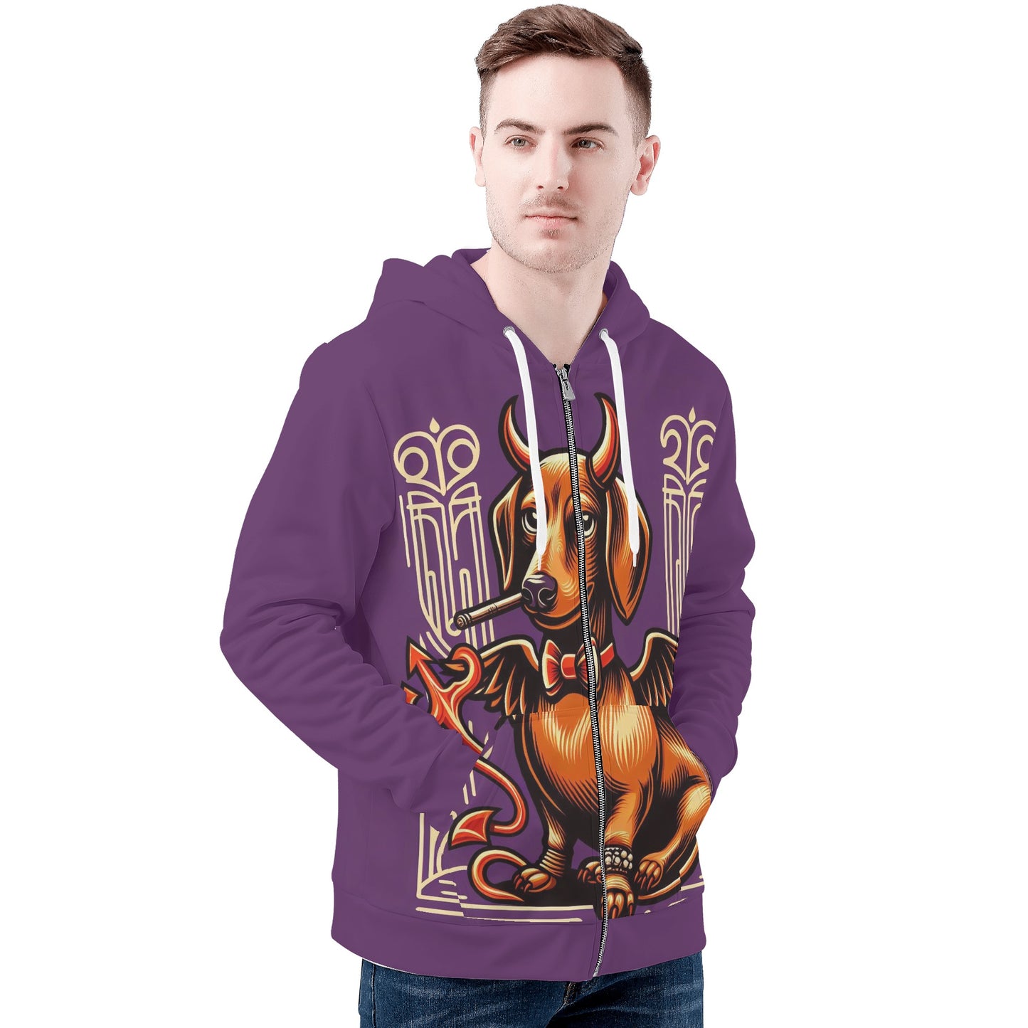 Duke - All Over Print Zip Up Hoodie