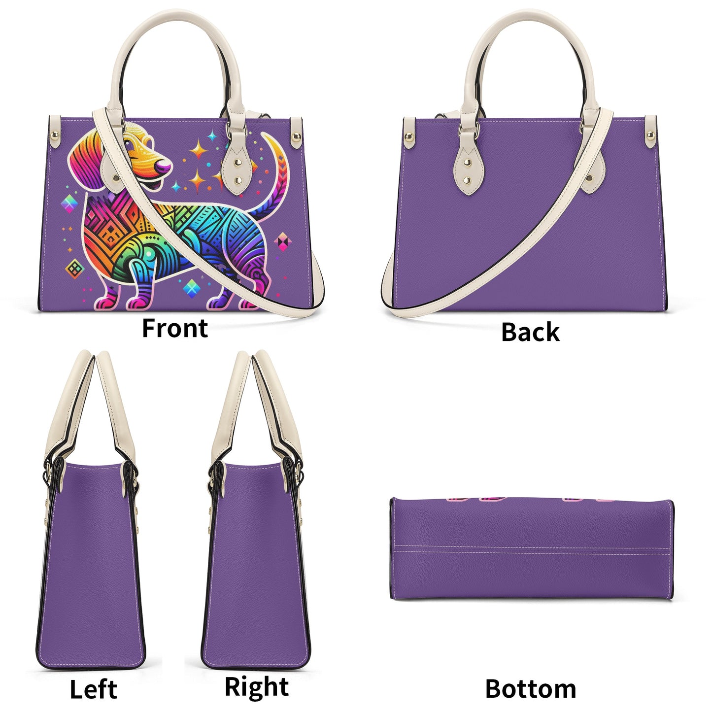 Rainbow - Luxury Women Handbag for Dachshund Lovers