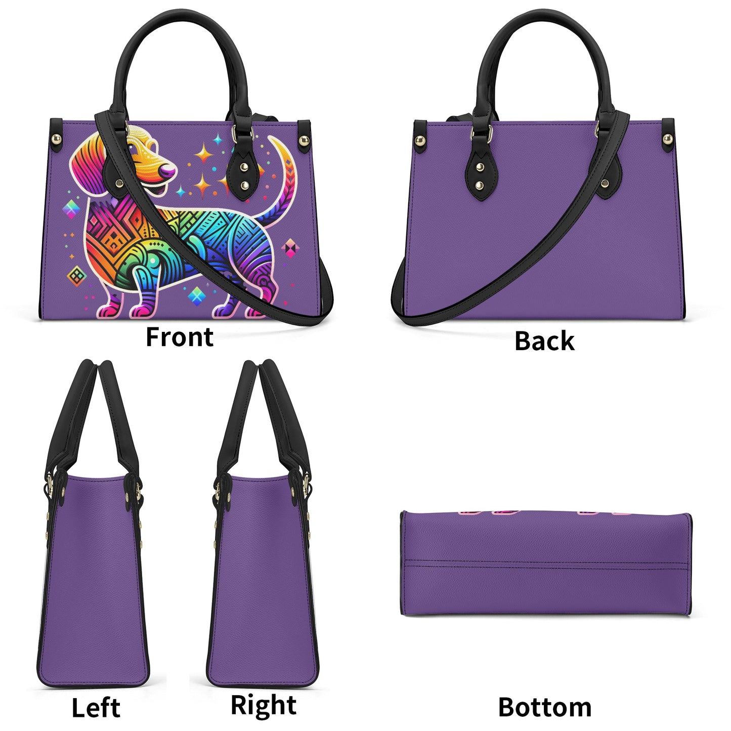 Rainbow - Luxury Women Handbag for Dachshund Lovers