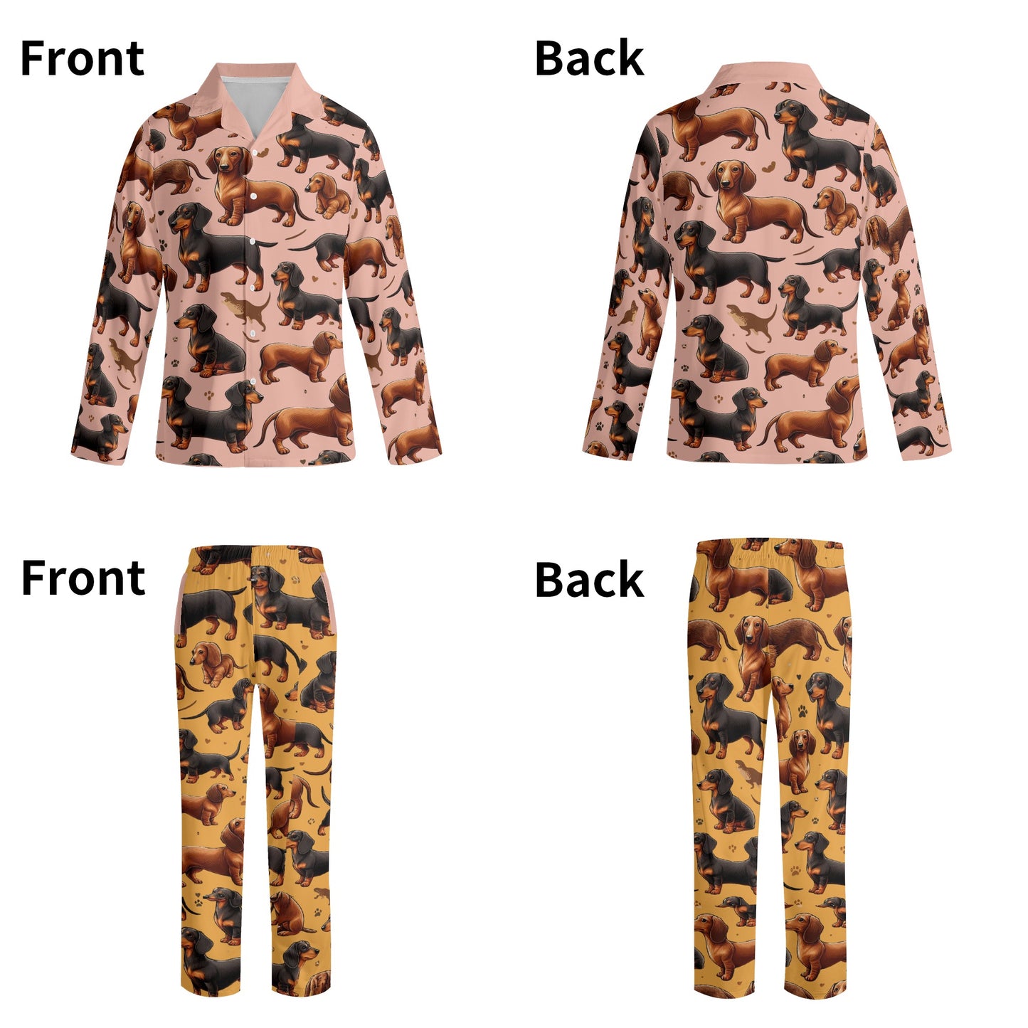 Donna - All Over Print Women Pajamas for Dachshund Lovers