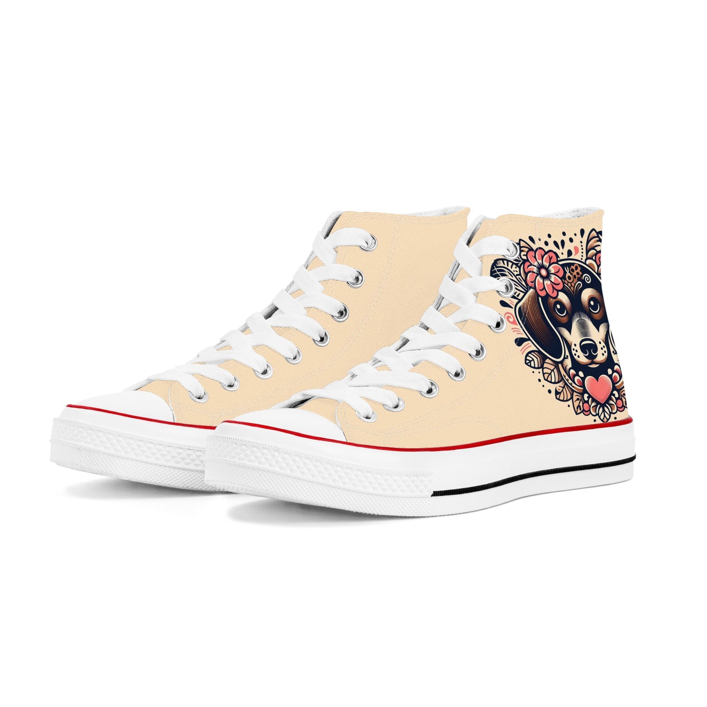 Collie - Classic High Top Canvas Shoes