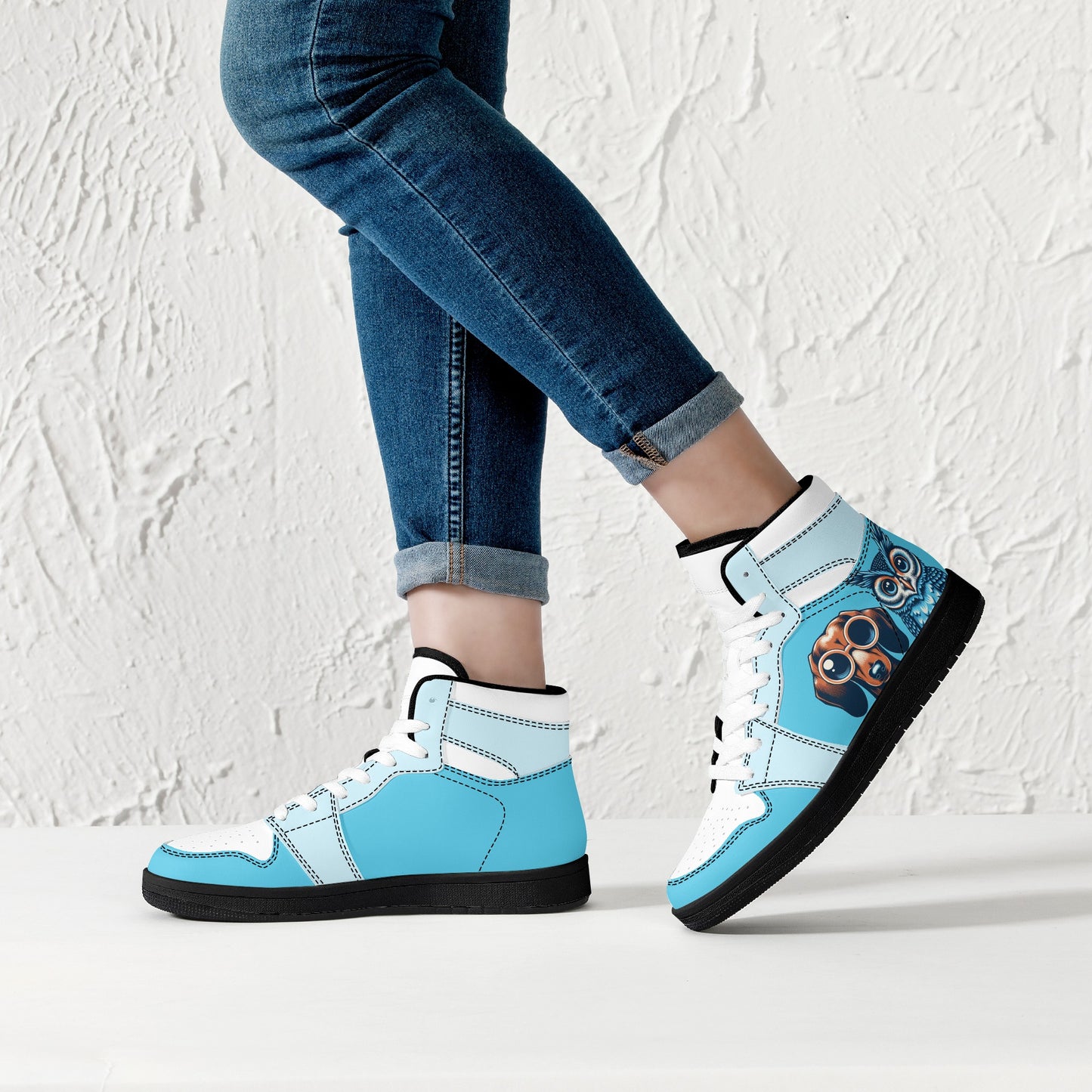 Paisley -  High Top Leather Sneakers