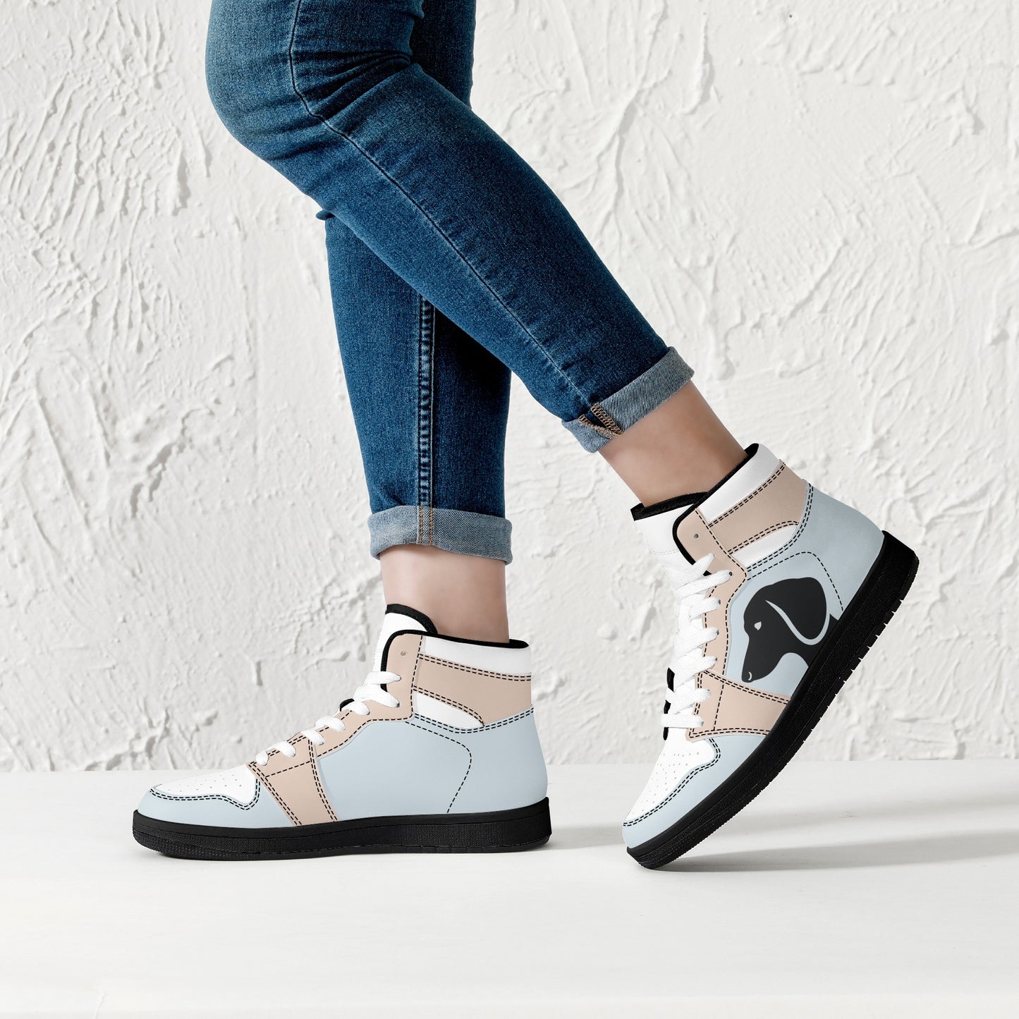 Nora -  High Top Leather Sneakers