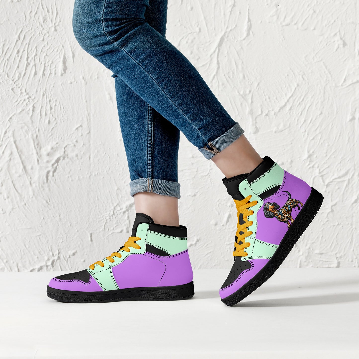 Blythe -  High Top Leather Sneakers