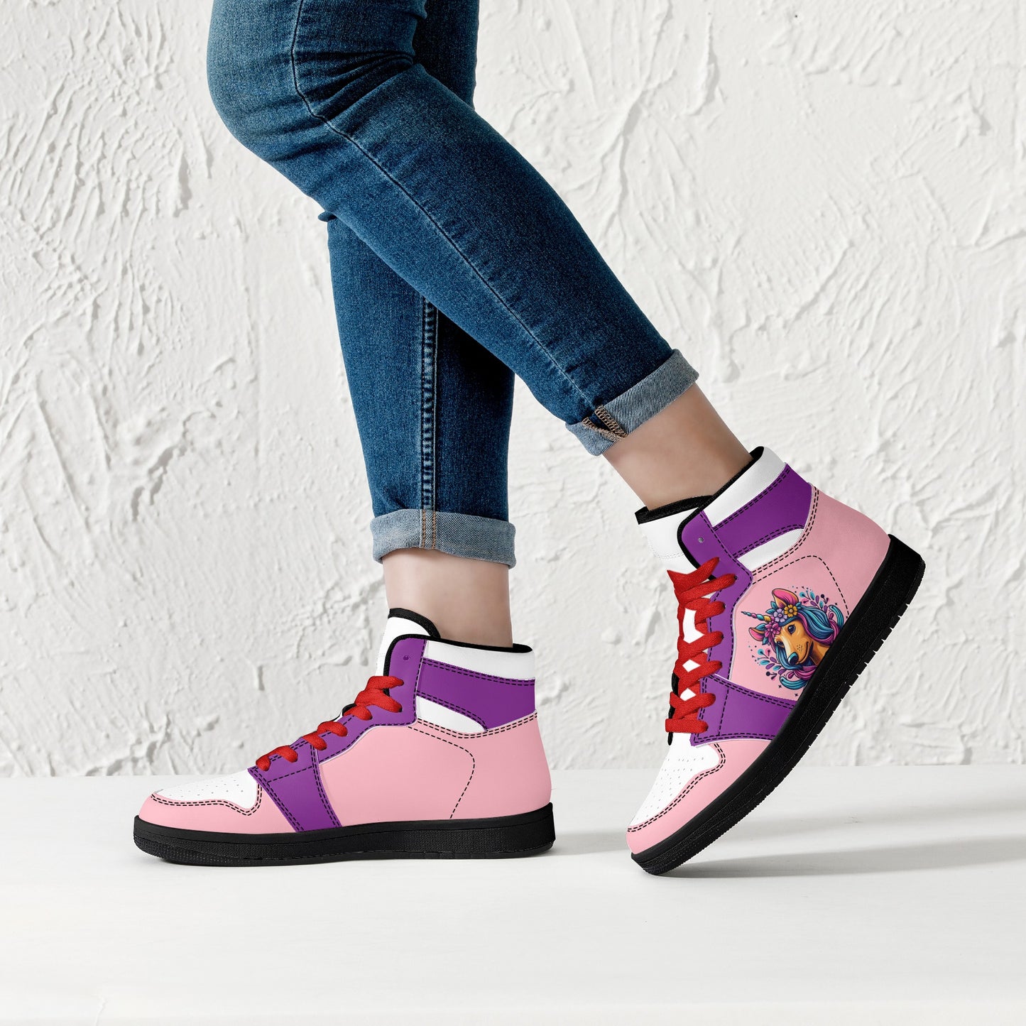 Mojo -  High Top Leather Sneakers