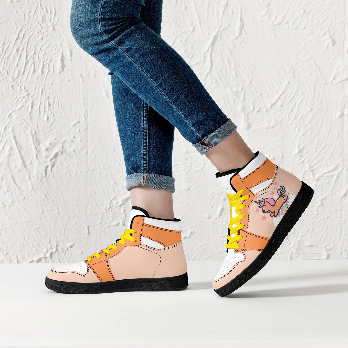 Birdie -  High Top Leather Sneakers