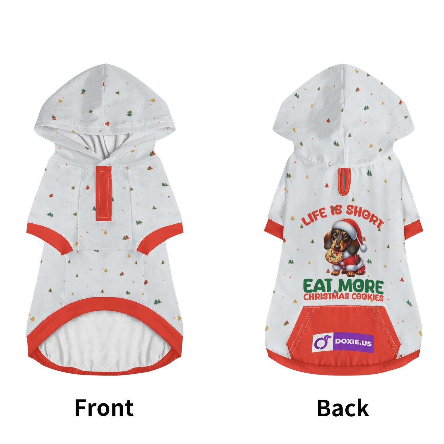 Life is short, eat more christmas cookies - Hoodies for Dachshunds