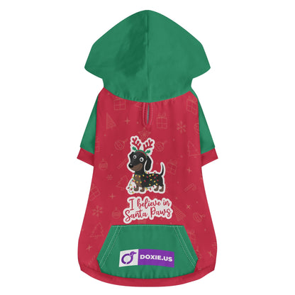 I belive in santa paws - Hoodies for Dachshunds