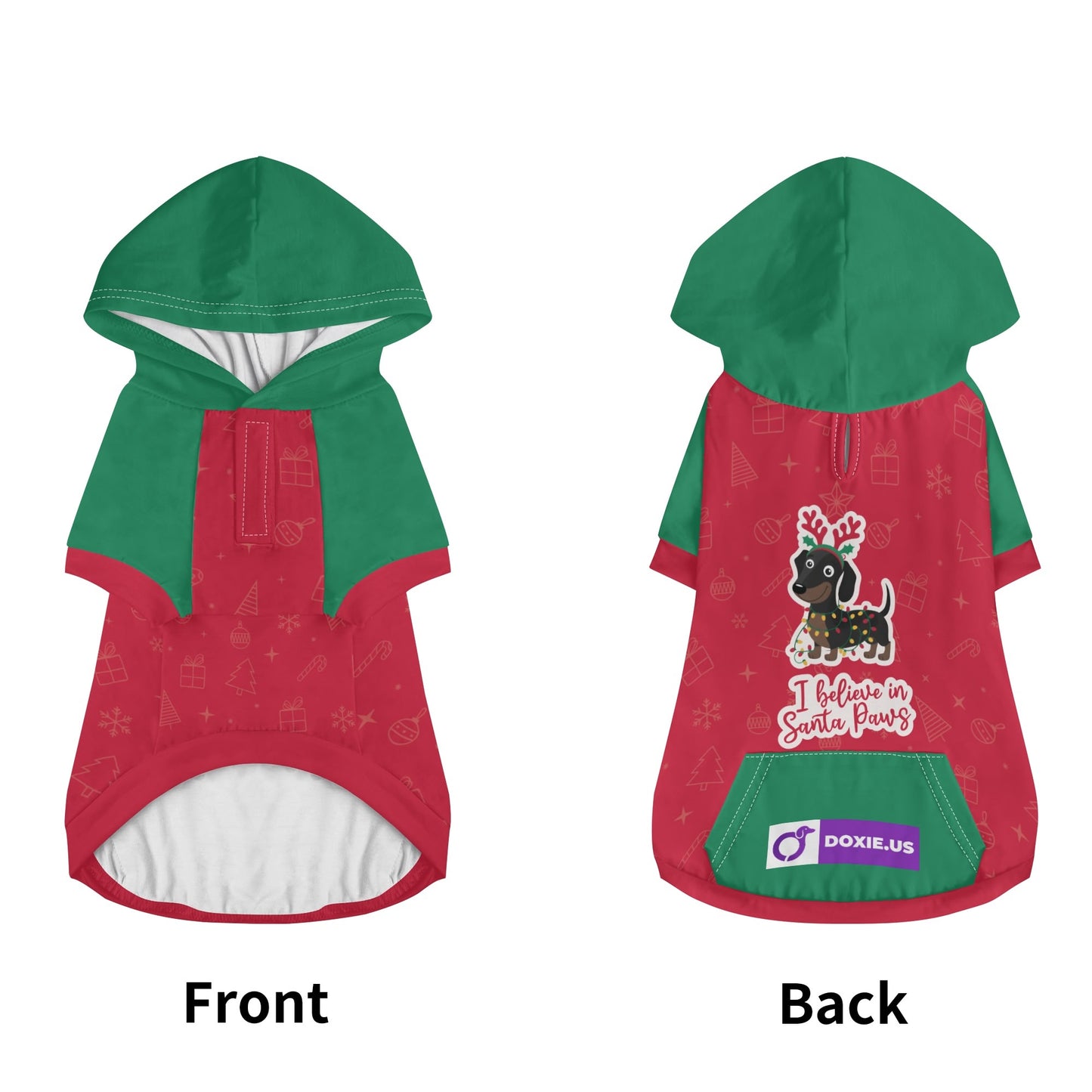 I belive in santa paws - Hoodies for Dachshunds