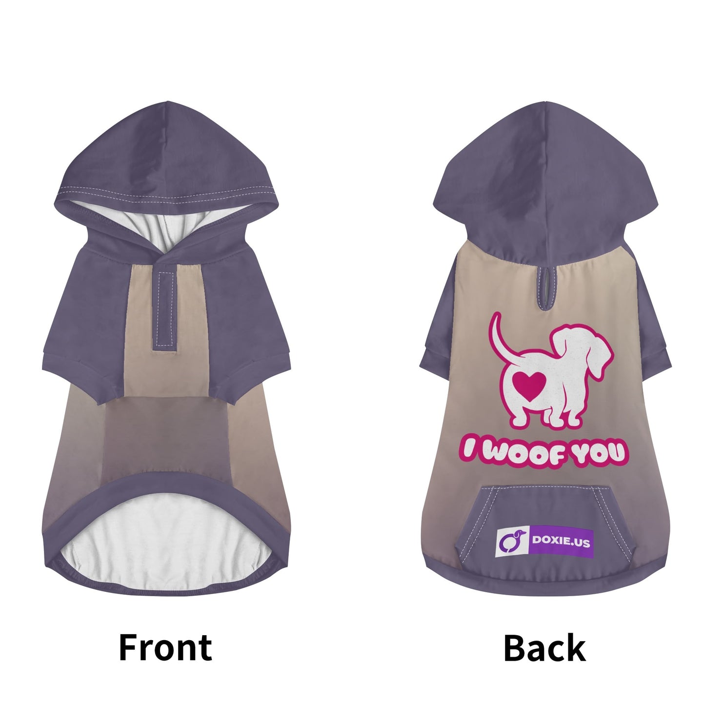 I woof you - Hoodies for Dachshunds