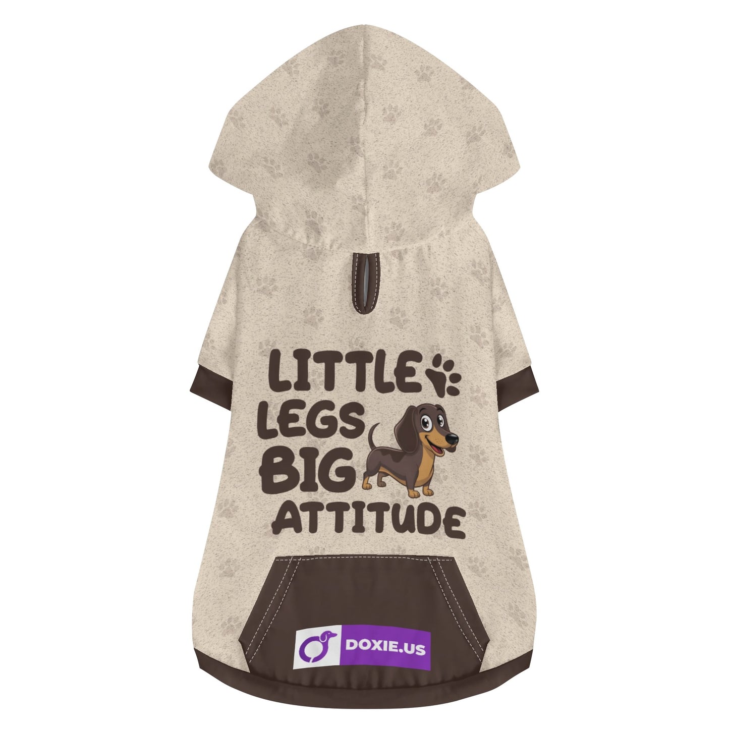 LITTLE LEGS, BIG ATTITUDE  - Hoodies for Dachshunds