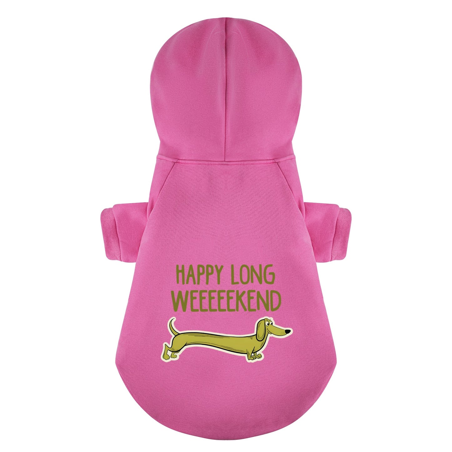 Happy Weekend - Personalized Dachshund Hoodies with Funny Quotes – Stylish, Cozy, and Premium 100% Cotton