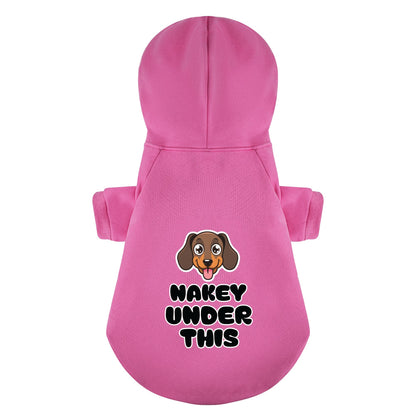 Nakey UNDER This - Personalized Dachshund Hoodies with Funny Quotes – Stylish, Cozy, and Premium 100% Cotton