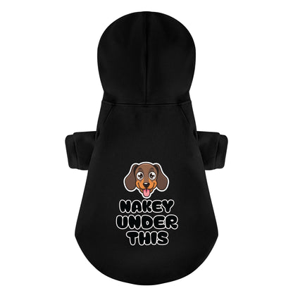 Nakey UNDER This - Personalized Dachshund Hoodies with Funny Quotes – Stylish, Cozy, and Premium 100% Cotton