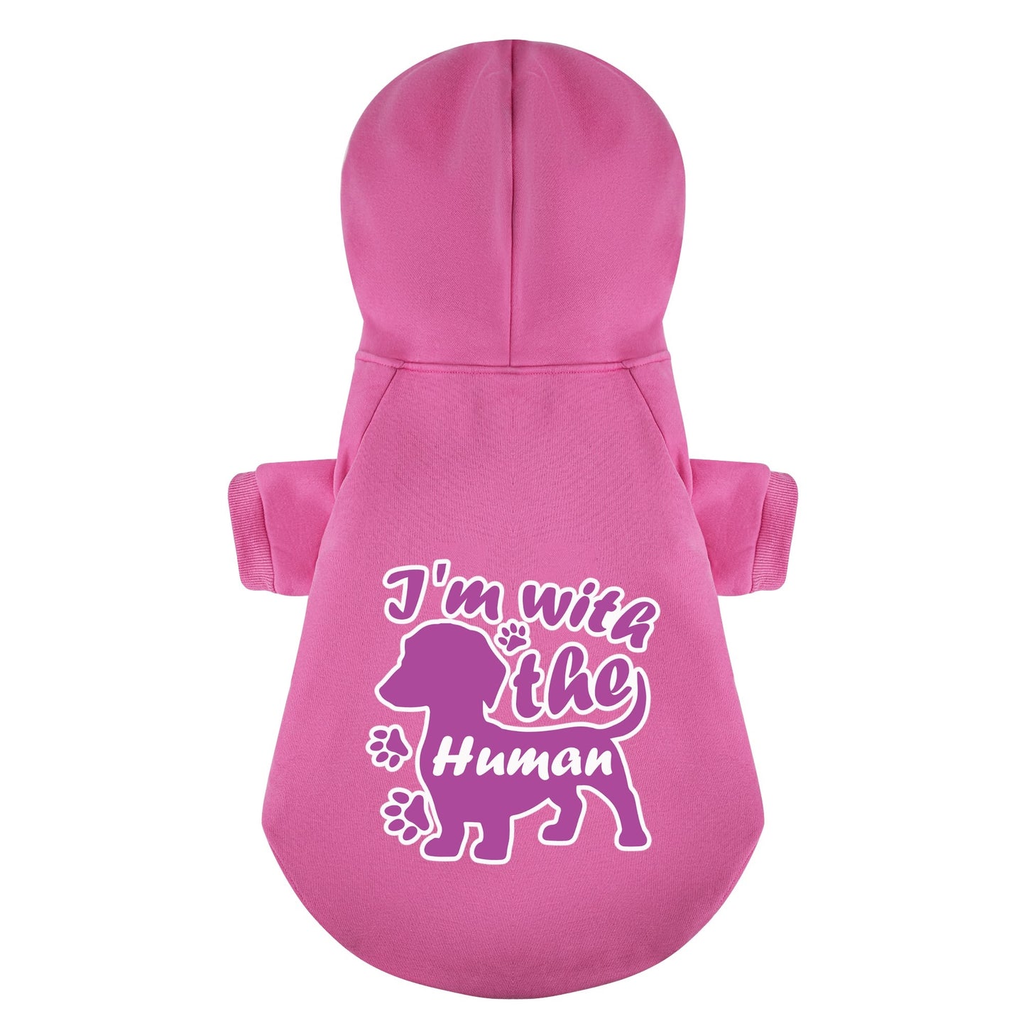 Im with Human - Personalized Dachshund Hoodies with Funny Quotes – Stylish, Cozy, and Premium 100% Cotton