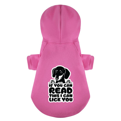 IF U CAN READ THIS - Personalized Dachshund Hoodies with Funny Quotes – Stylish, Cozy, and Premium 100% Cotton