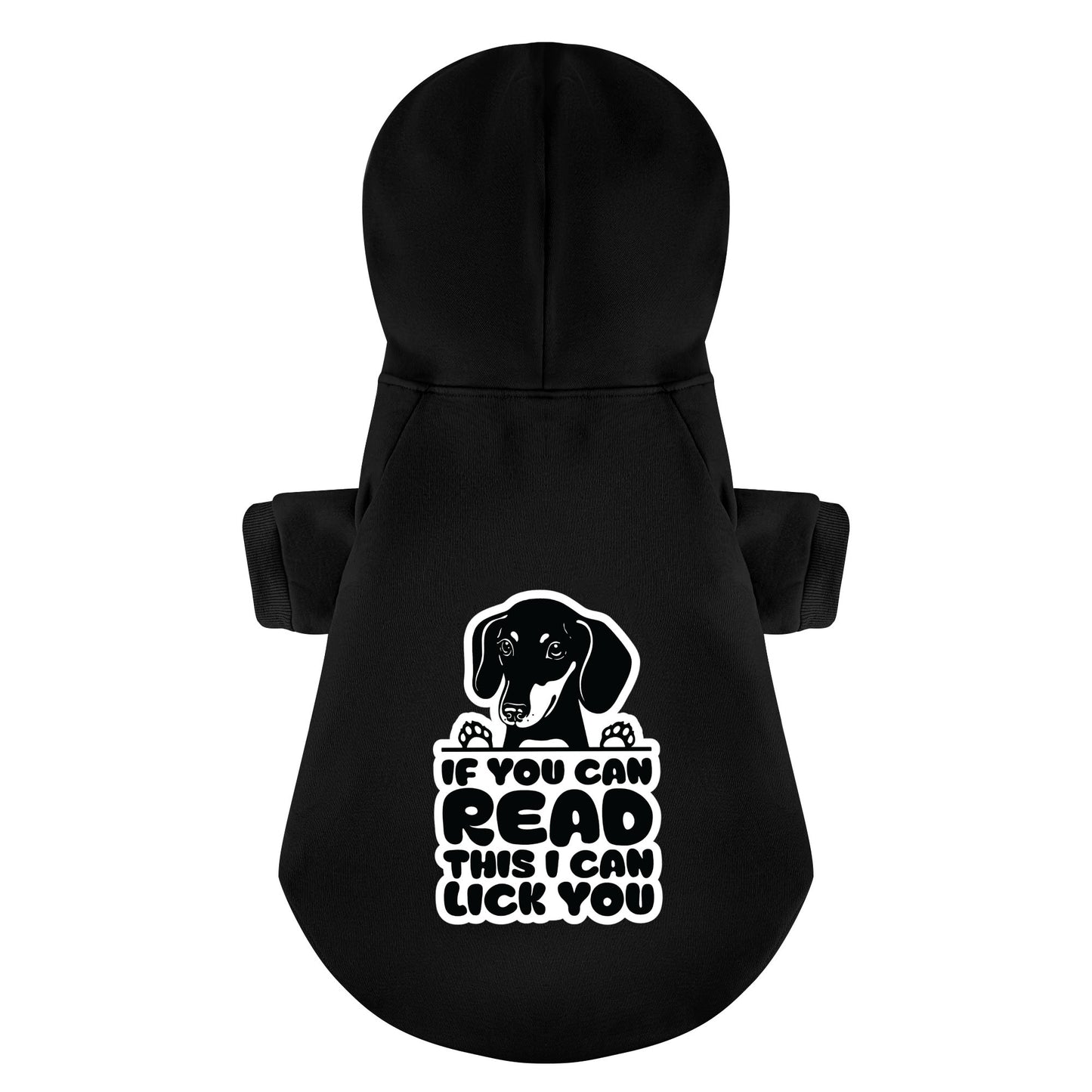 IF U CAN READ THIS - Personalized Dachshund Hoodies with Funny Quotes – Stylish, Cozy, and Premium 100% Cotton