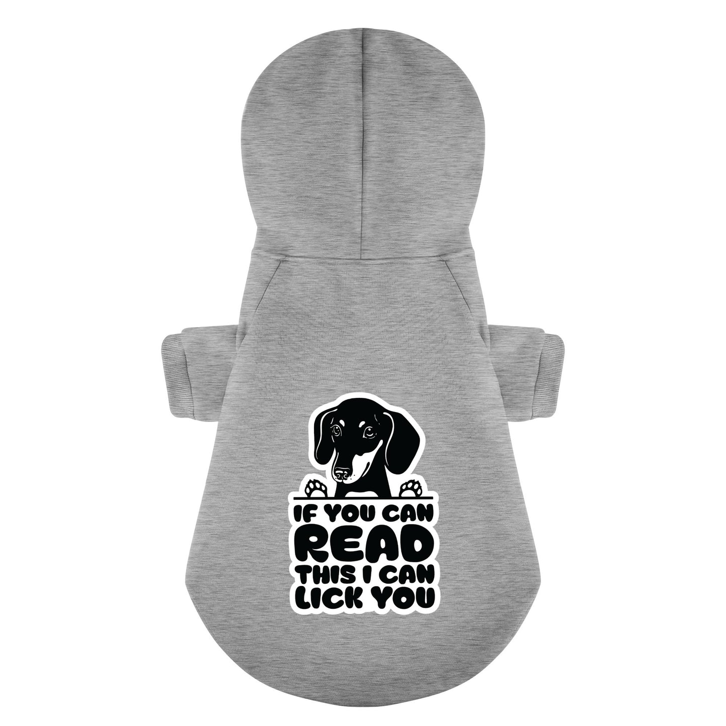 IF U CAN READ THIS - Personalized Dachshund Hoodies with Funny Quotes – Stylish, Cozy, and Premium 100% Cotton