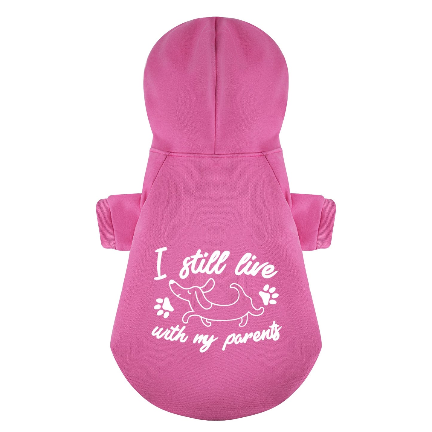 I STILL LIVE WITH MY PARENTS - Personalized Dachshund Hoodies with Funny Quotes – Stylish, Cozy, and Premium 100% Cotton