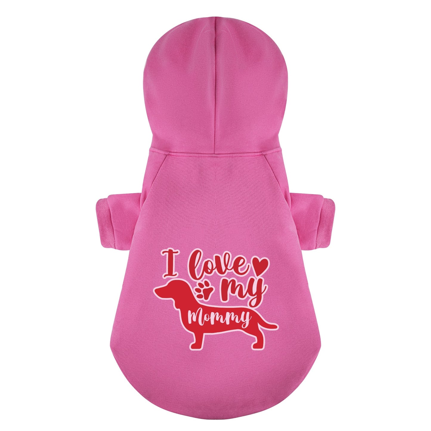 I love my Mommy - Personalized Dachshund Hoodies with Funny Quotes – Stylish, Cozy, and Premium 100% Cotton