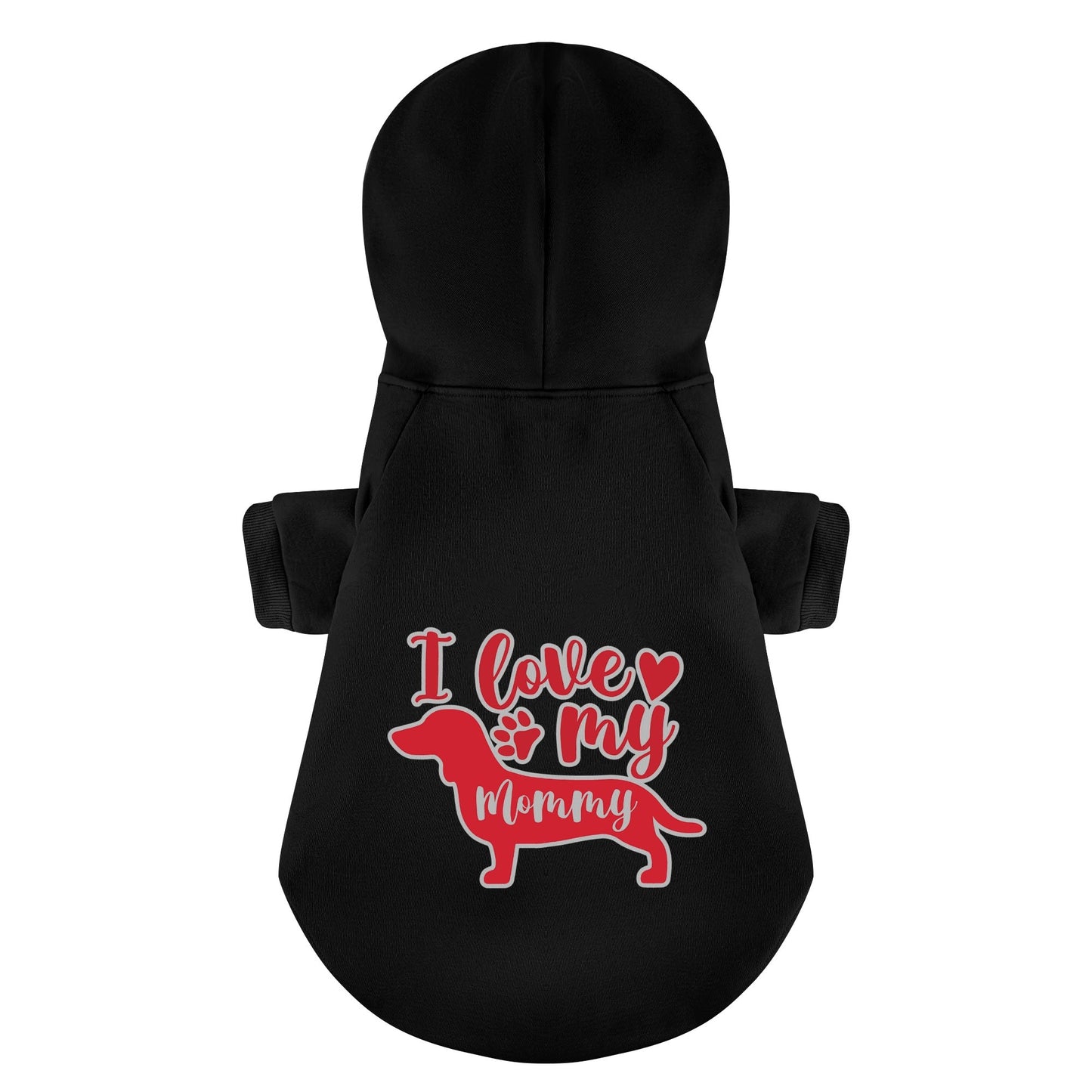 I love my Mommy - Personalized Dachshund Hoodies with Funny Quotes – Stylish, Cozy, and Premium 100% Cotton