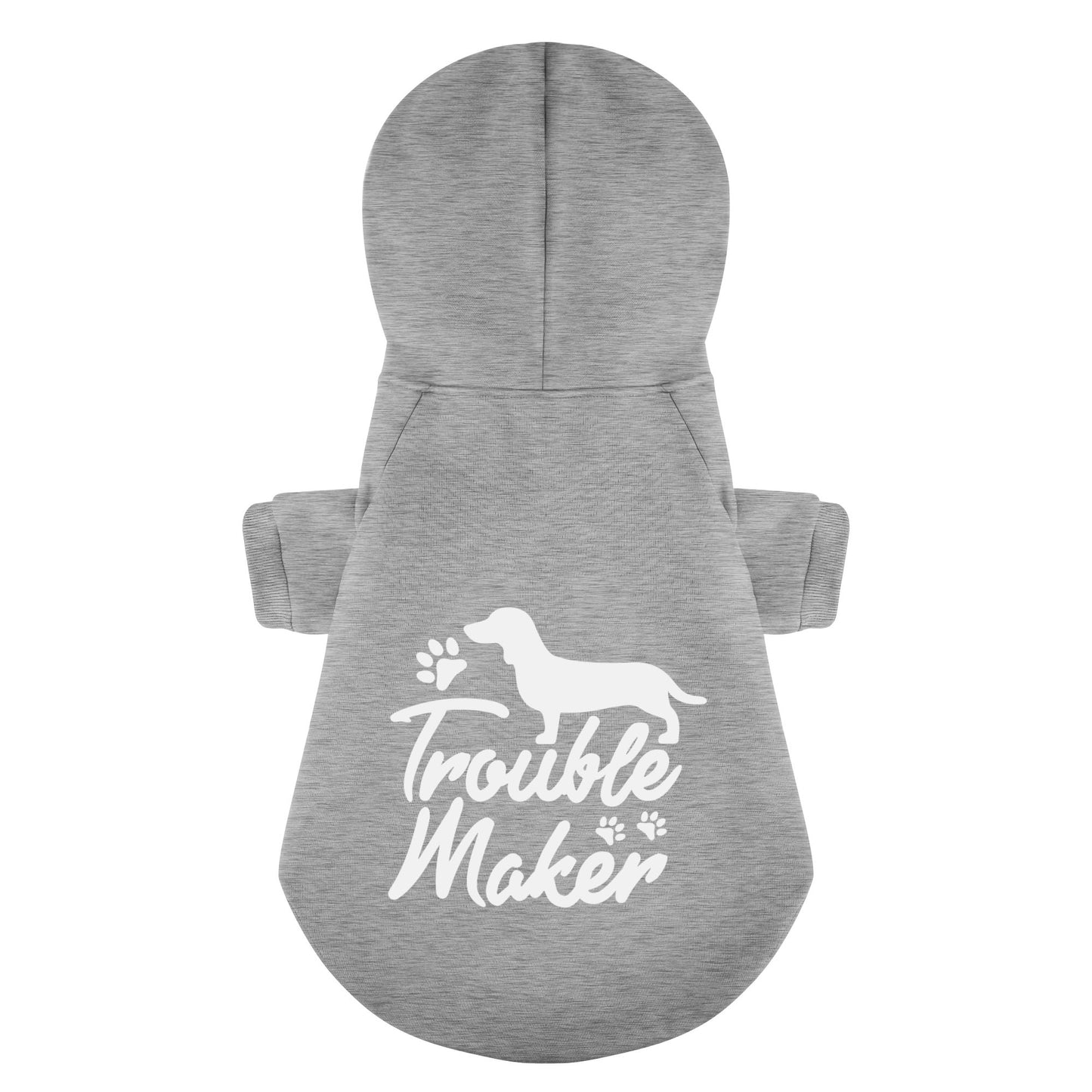 Trouble Maker - Personalized Dachshund Hoodies with Funny Quotes – Stylish, Cozy, and Premium 100% Cotton