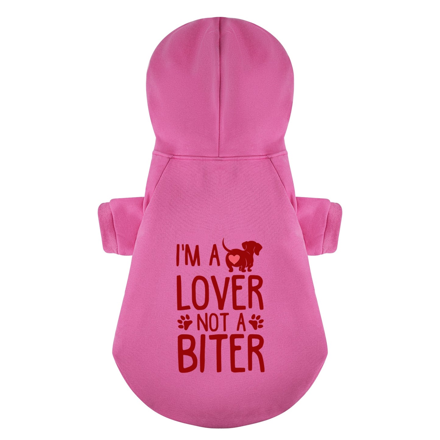 Im a Lover Not a Biter - Personalized Dachshund Hoodies with Funny Quotes – Stylish, Cozy, and Premium 100% Cotton