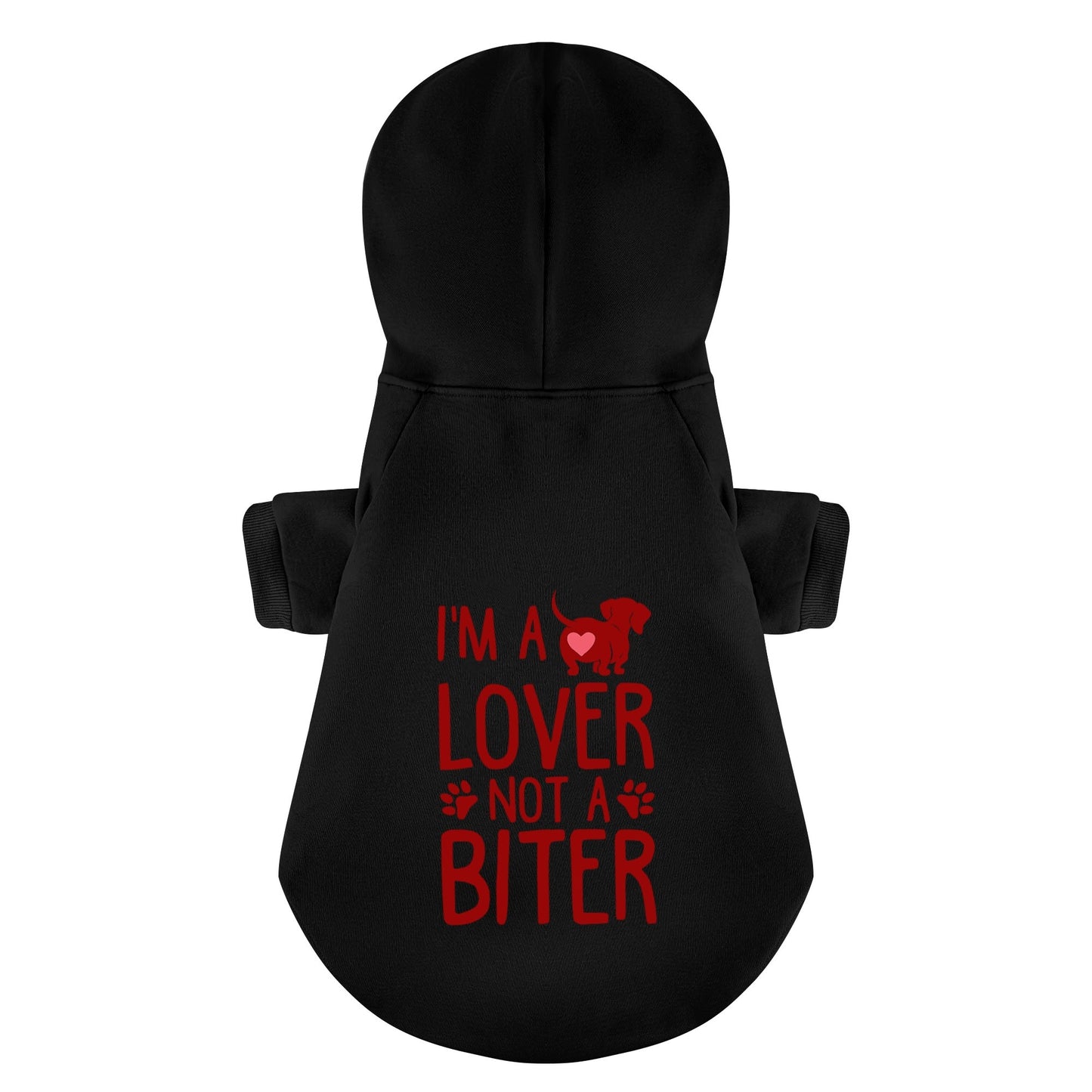 Im a Lover Not a Biter - Personalized Dachshund Hoodies with Funny Quotes – Stylish, Cozy, and Premium 100% Cotton