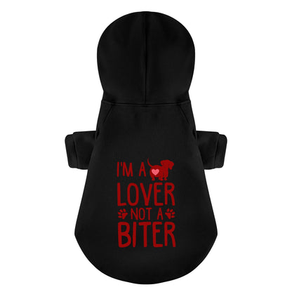 Im a Lover Not a Biter - Personalized Dachshund Hoodies with Funny Quotes – Stylish, Cozy, and Premium 100% Cotton