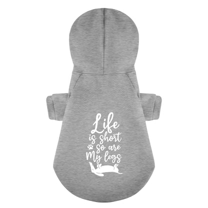 Life Is Short, So Are My Legs - Personalized Dachshund Hoodies with Funny Quotes – Stylish, Cozy, and Premium 100% Cotton