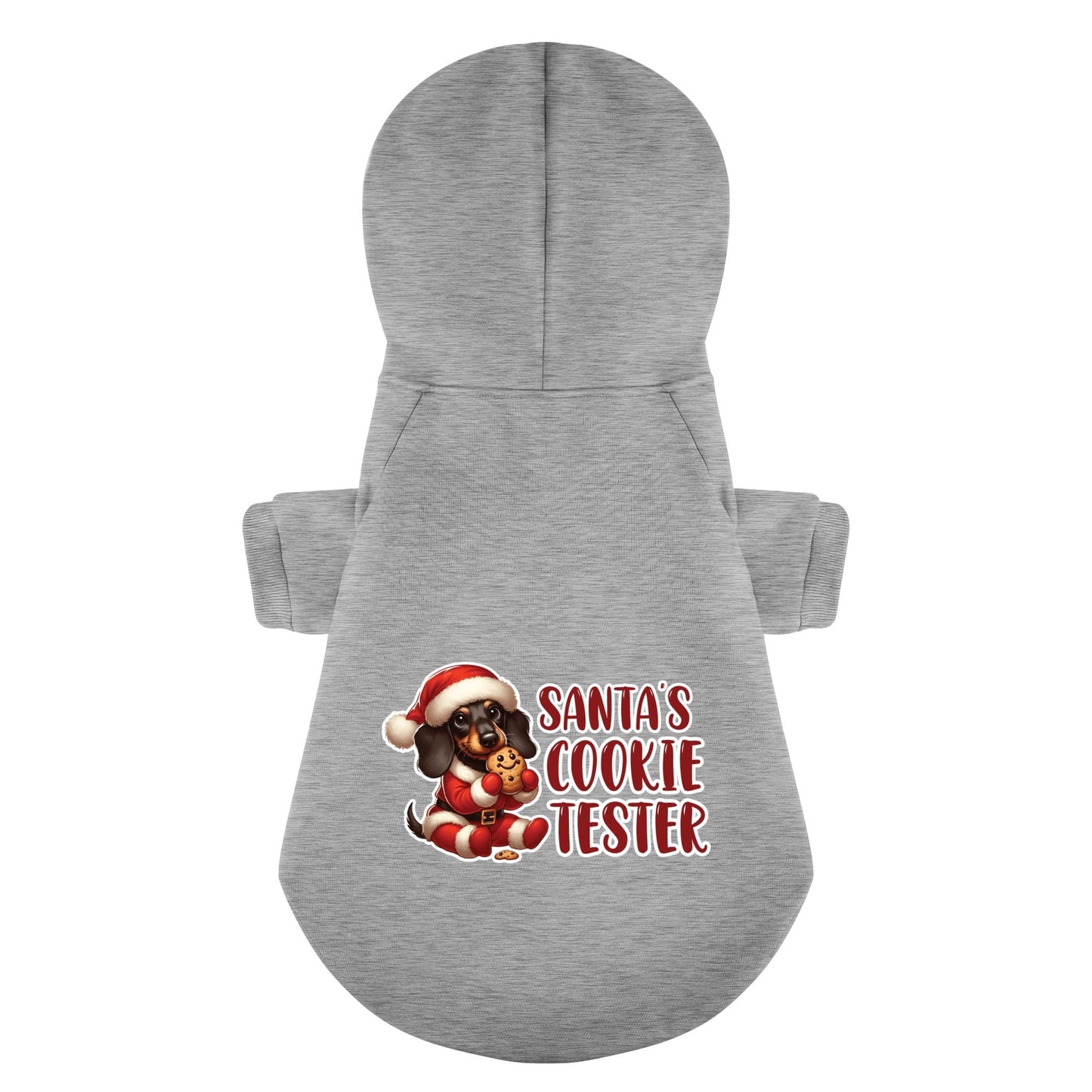 Santas Cookie Tester - Personalized Dachshund Hoodies with Funny Quotes – Stylish, Cozy, and Premium 100% Cotton