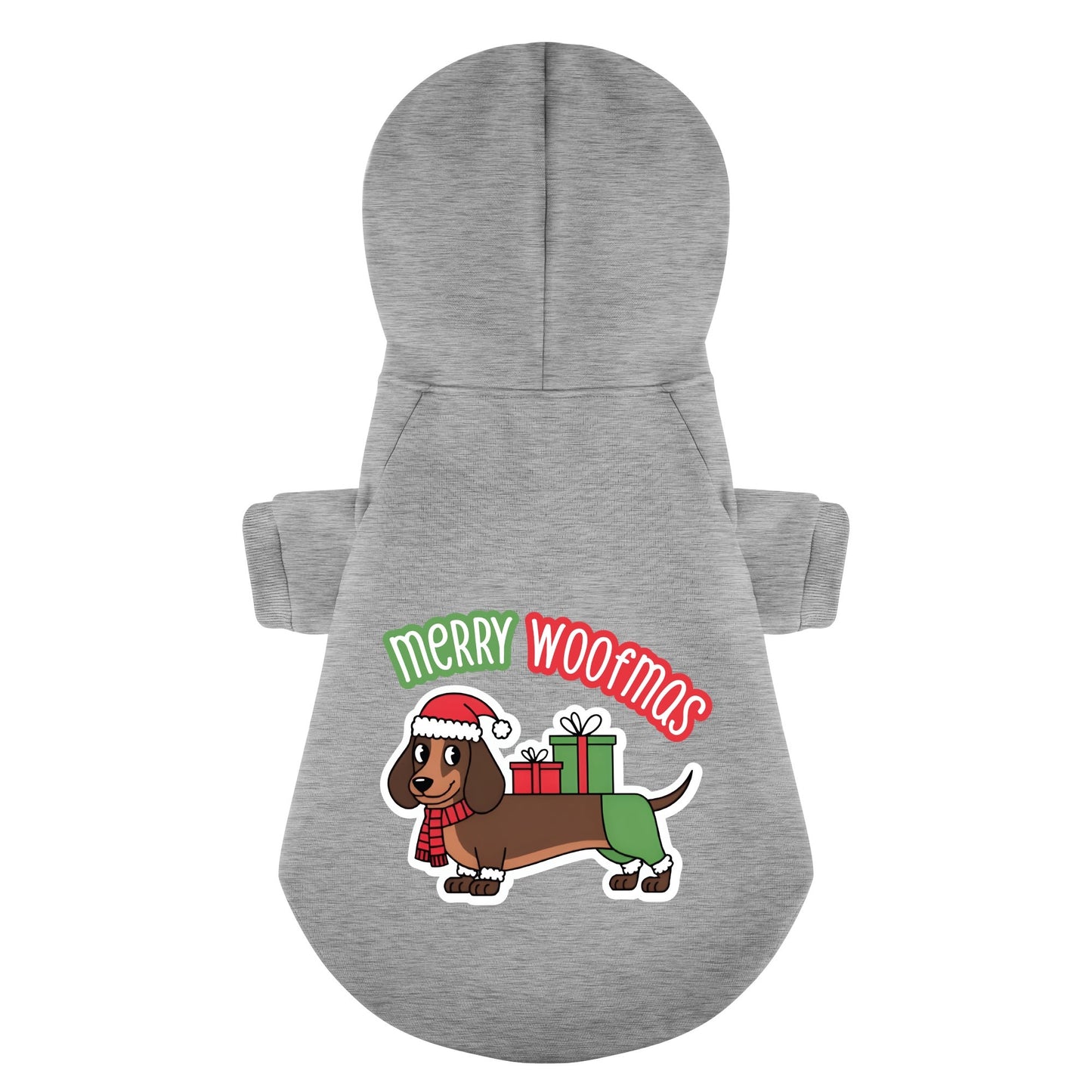 MERRY WOOFMAS - Personalized Dachshund Hoodies with Funny Quotes – Stylish, Cozy, and Premium 100% Cotton