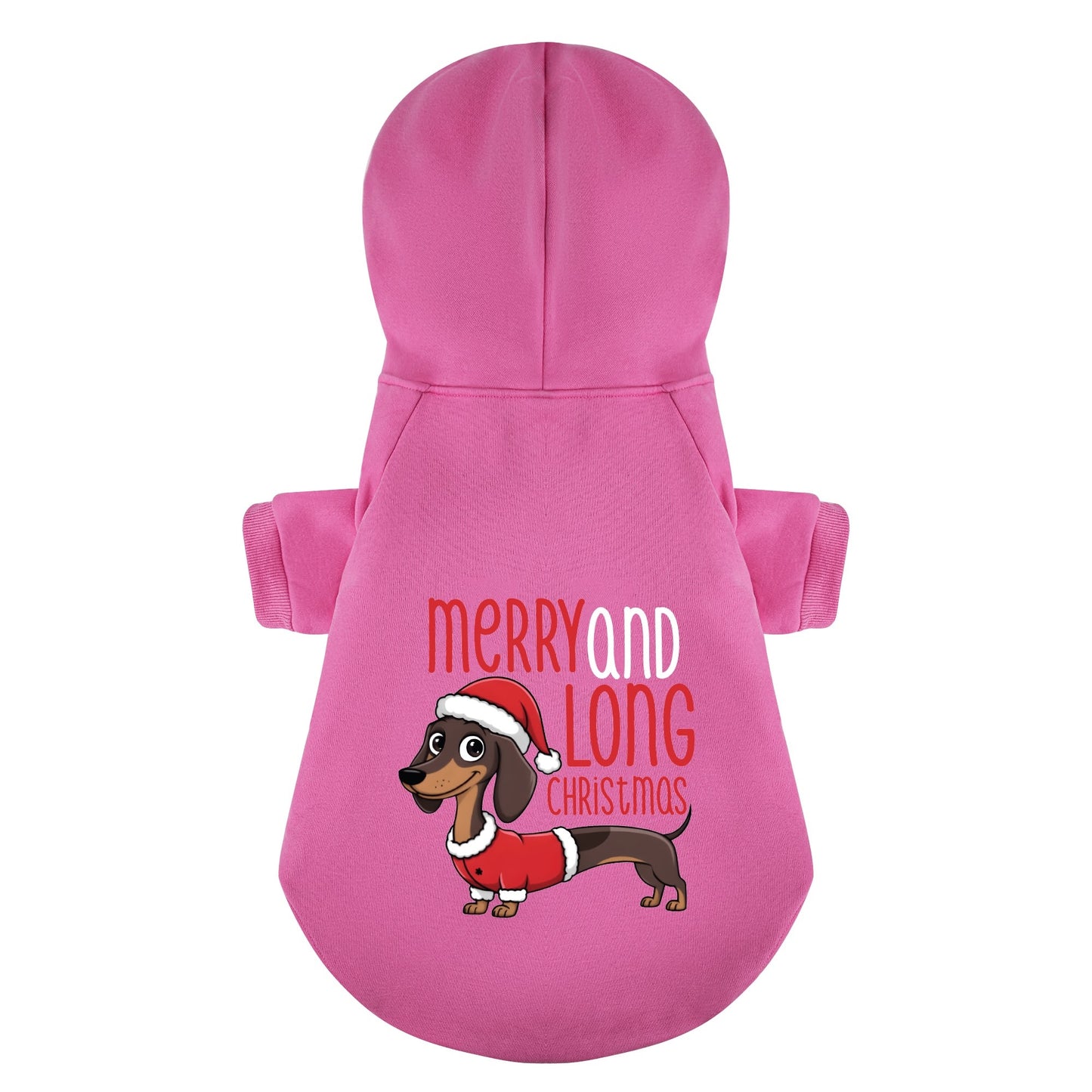 MERRY AND LONG CHRISTMAS - Personalized Dachshund Hoodies with Funny Quotes – Stylish, Cozy, and Premium 100% Cotton