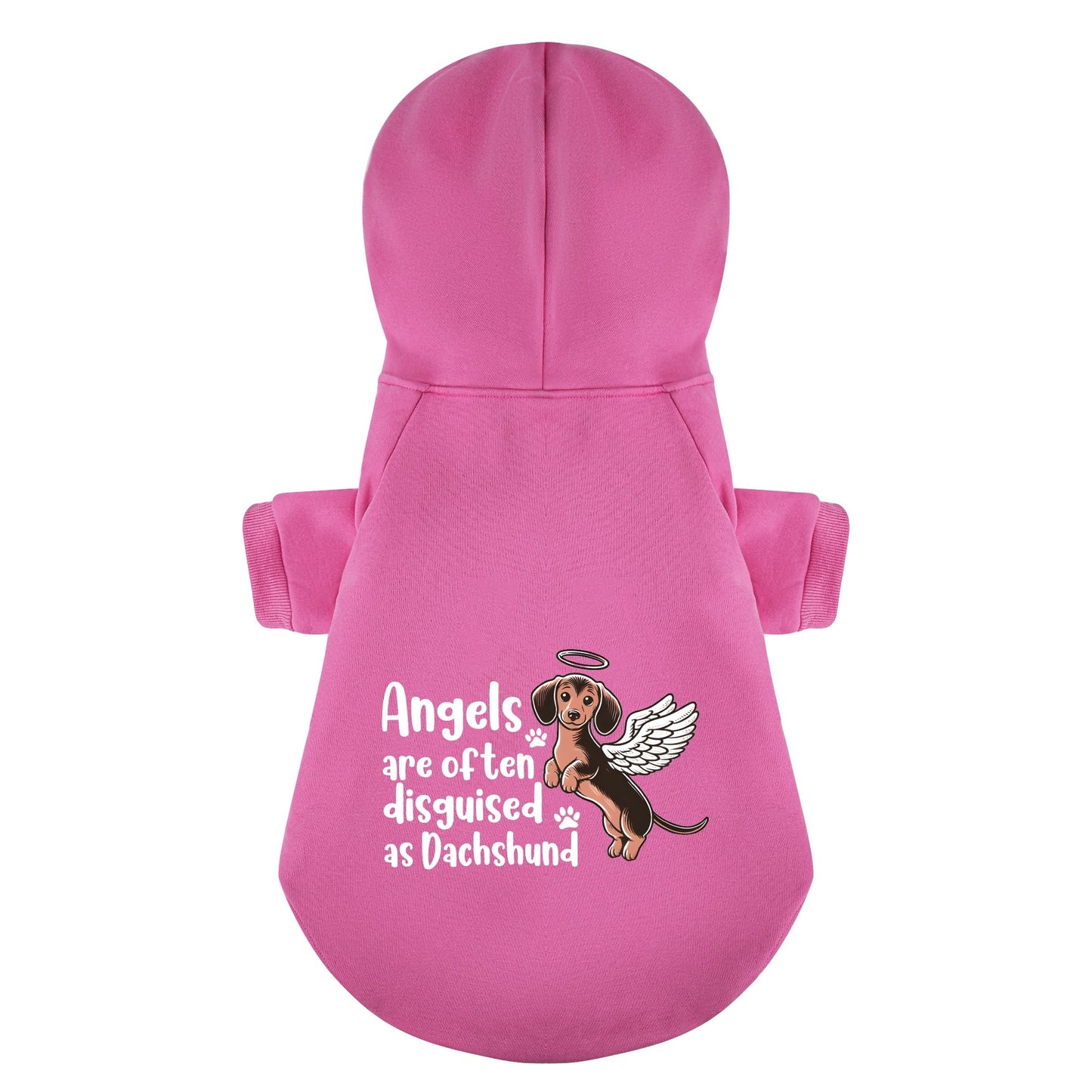 Angels are often disguised as Duchshund - Personalized Dachshund Hoodies with Funny Quotes – Stylish, Cozy, and Premium 100% Cotton