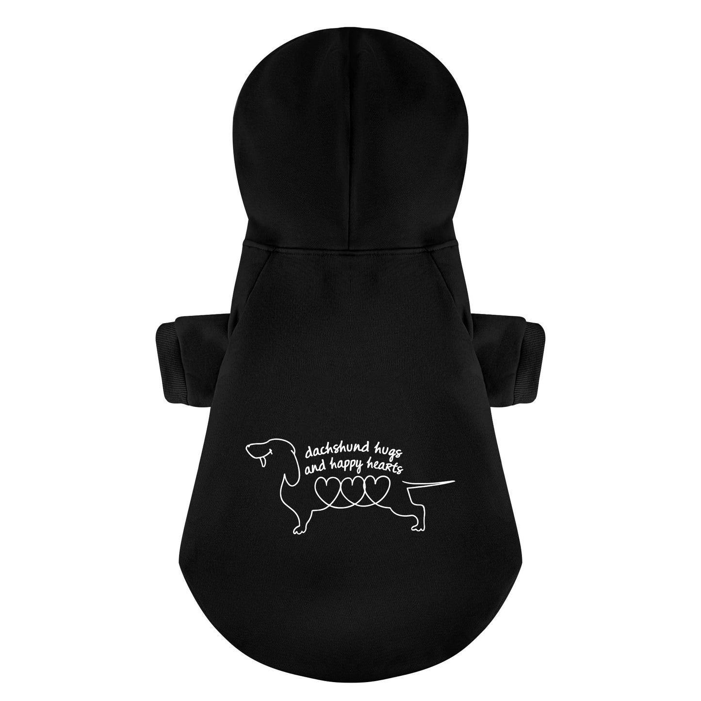 Happy Hearts- Personalized Dachshund Hoodies with Funny Quotes – Stylish, Cozy, and Premium 100% Cotton