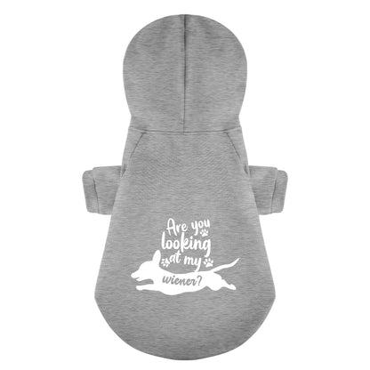 Are You Looking At My Wiener? - Personalized Dachshund Hoodies with Funny Quotes – Stylish, Cozy, and Premium 100% Cotton
