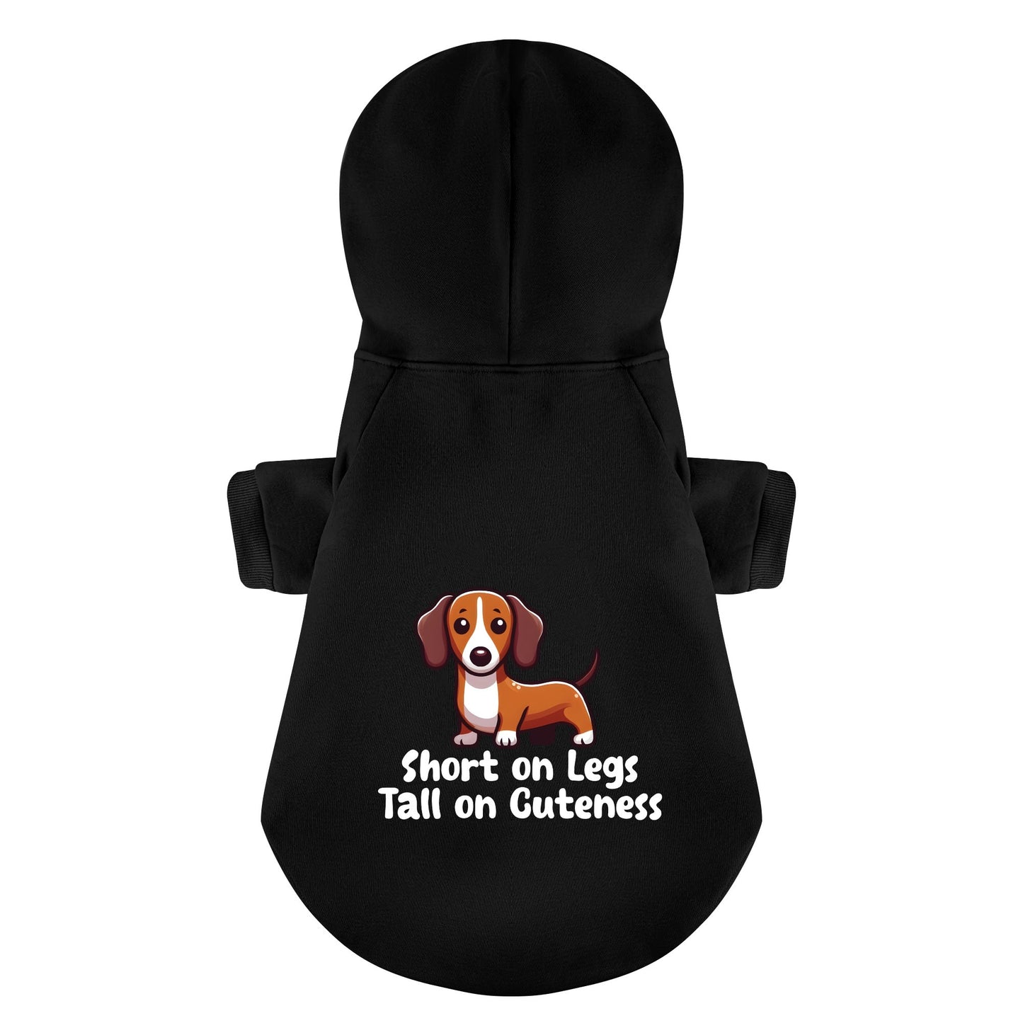 Short on Legs, Tall on Cuteness - Personalized Dachshund Hoodies with Funny Quotes – Stylish, Cozy, and Premium 100% Cotton