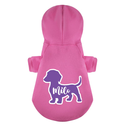 Milo - Personalized Dachshund Hoodies with your doxie name – Stylish, Cozy, and Premium 100% Cotton