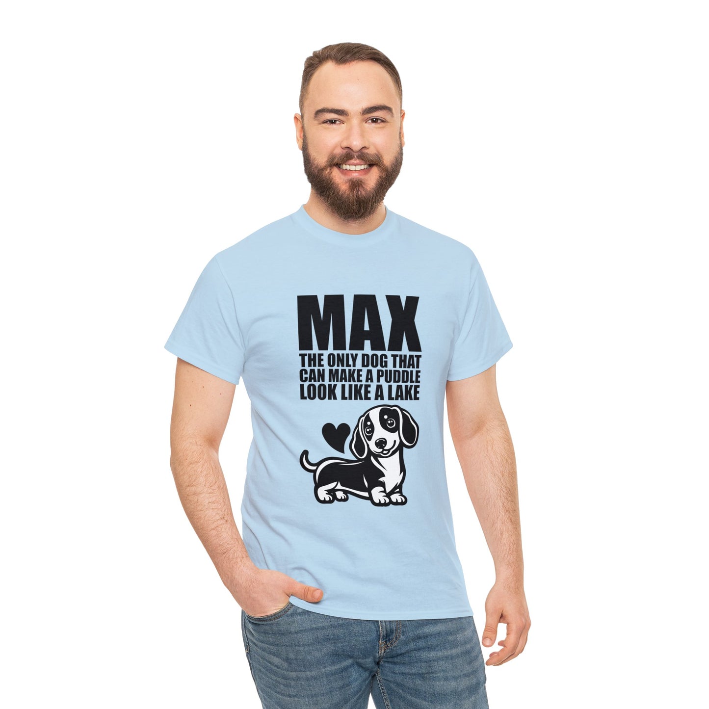 Camiseta personalizada con nombre de perro salchicha 