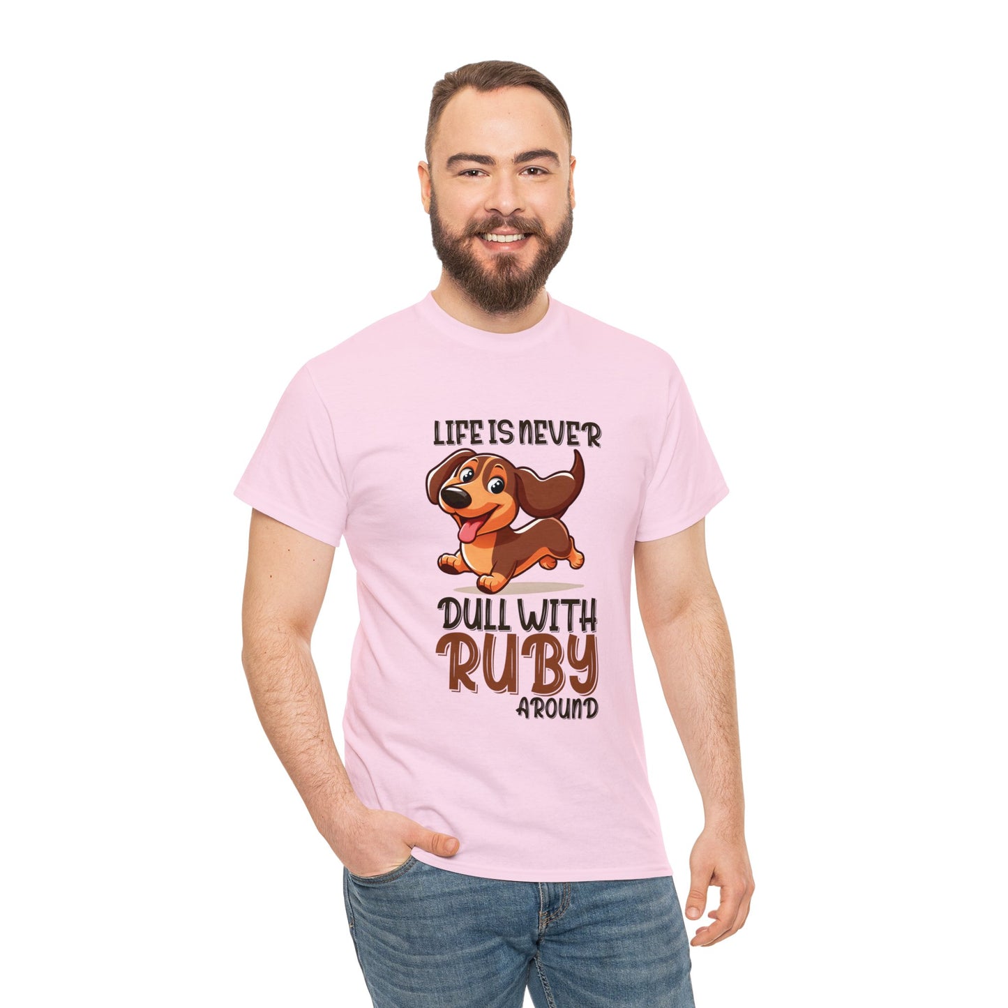 Camiseta personalizada con nombre de perro salchicha 