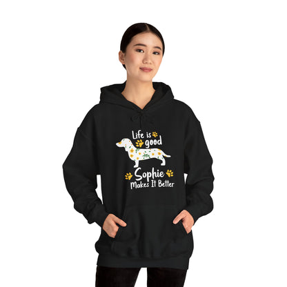 Custom Hoodie with dachshund Name  - Unisex Hoodie